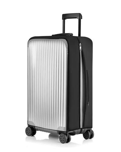 No Disassembly Suitcase Covers for Luggage - Clear PVC Luggage Cover, Transparent Suitcase Protector Cover Fit 19-30 Inch - size: M