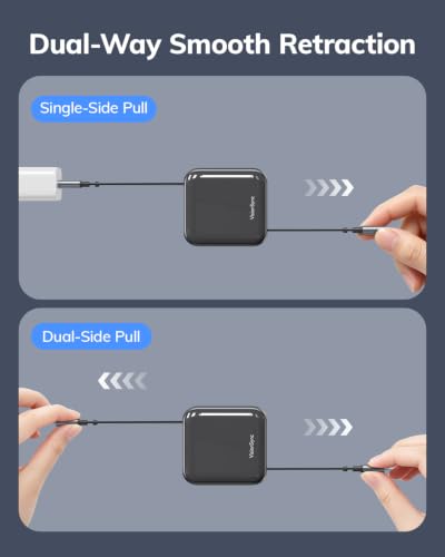 240W Retractable USB C Cable for Phones,Grey,3.3ft,2Pack - color: Grey, size: V103 2Pack-3.3ft