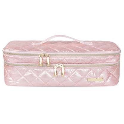 Double-Layer Travel Case Compatible with Dyson Airwrap Shark FlexStyle - color: Pink