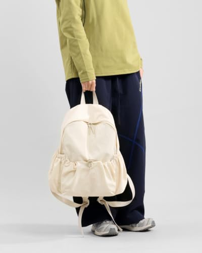 Backpack for Women Men, Travel Backpack Work College Backpack Purse (Beige) - color: Beige