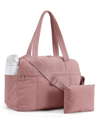 LIGHT FLIGHT Personal Item Travel Bag, Gym Bag for Women, Weekender Duffel - color: Dark Pink