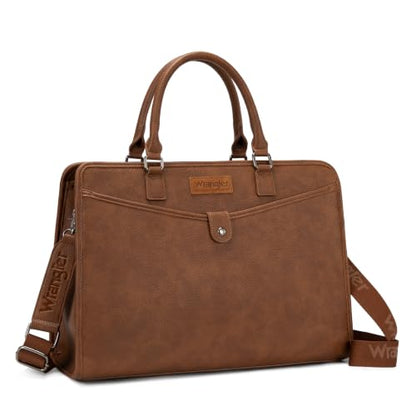 Wrangler Laptop Tote Bag for Women Fits 15.6 In Laptop for Travel and Work - color: Brown