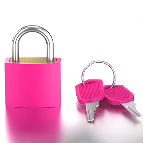 10 Pcs Suitcase Locks with Keys, Small Padlock with Key, Luggage Padlocks, Mini Keyed Padlock for Travel Bags, School Gym Locker, Toolbox - 23mm (Colorful) - color: 10 PCS Lock - Colorful