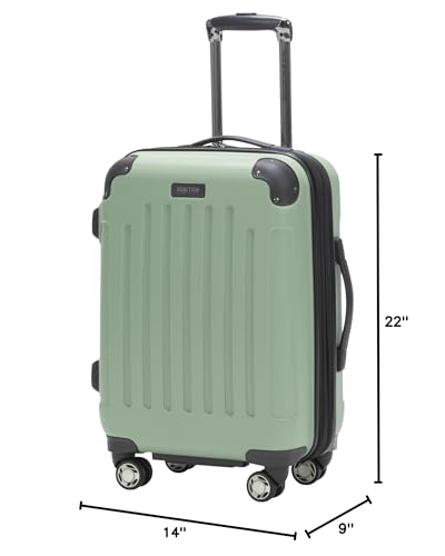 Kenneth Cole REACTION Renegade Luggage Expandable 8-Wheel Spinner Lightweight Hardside Suitcase, Seafoam, 20-Inch Carry On - color: Seafoam, size: 20-Inch Carry On