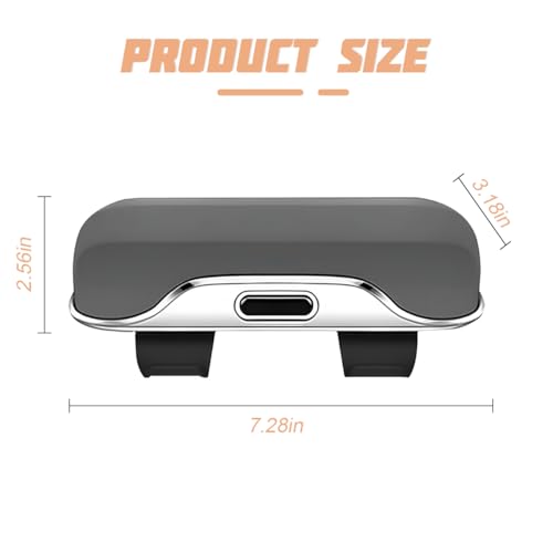 Zipelo 7.09 x 2.56 Inch Car Sun Visor Sunglasses Case, Gray - color: Gray