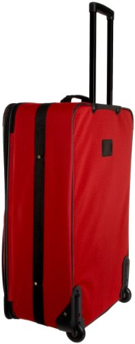 Rockland Journey Softside Upright Luggage Set,Expandable, Red, 4-Piece (14/19/24/28) - color: Red, size: 4 Piece (28"/24"/19"/14" Tote)