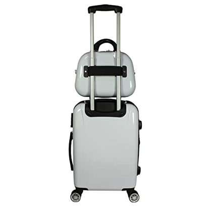 World Traveler Butterfly 2-Piece Carry-On Polycarbonate Hardside Expandable Spinner Luggage Set - size: 2-Piece Set