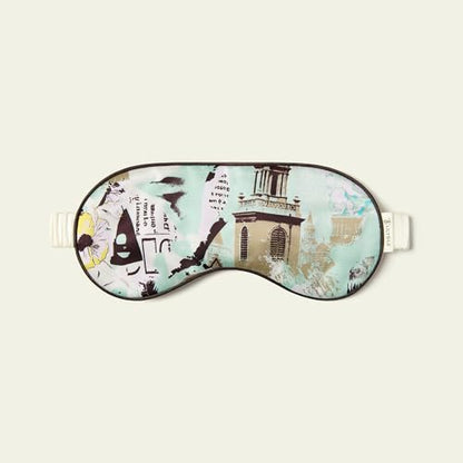 LILYSILK 1 pc 100% Silk Sleep Mask Blindfold Elastic Strap Soft and Comfortable Night Shade for Men Women Aquarius - color: Aquarius