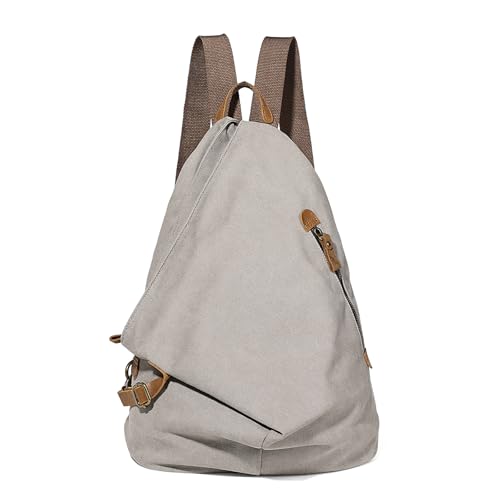 Canvas Vintage Backpack – Large Casual Daypack Outdoor Travel Rucksack Hiking Backpacks for Men Women - color: 6882-canvas-leaden