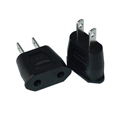 6pcs Socket Plug Adapter EU Euro to US Travel Charger AC Power - color: 6 pcs Black