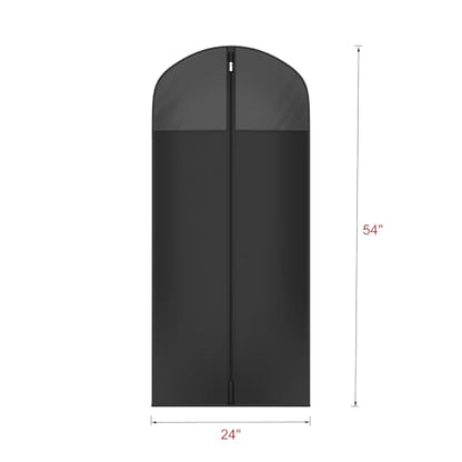 Univivi Garment Bag Suit Bag for Storage and Travel, 54 Inch, Set of 6 - size: 24"X54"-6pcs - Black