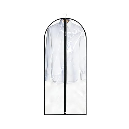 Dress Bags for Gowns Long, 60'' Garment Bags for Hanging Clothes, Suit Bag Cover for Storage and Travel (Clear) - color: Clear, size: 60''- 1 Pack