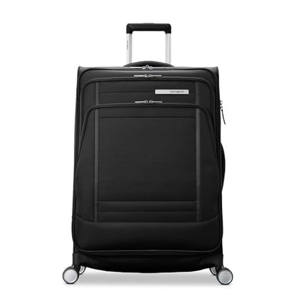 Samsonite UpLIFT Lightweight Large Checked Softside 3-Piece Luggage Set with Spinner Wheels - Expandable - Airline-Approved, Polyester Soft Suitcase for Ultra Light Travel - Black - color: Black, size: 3-Piece Set (CO/MD/LG)