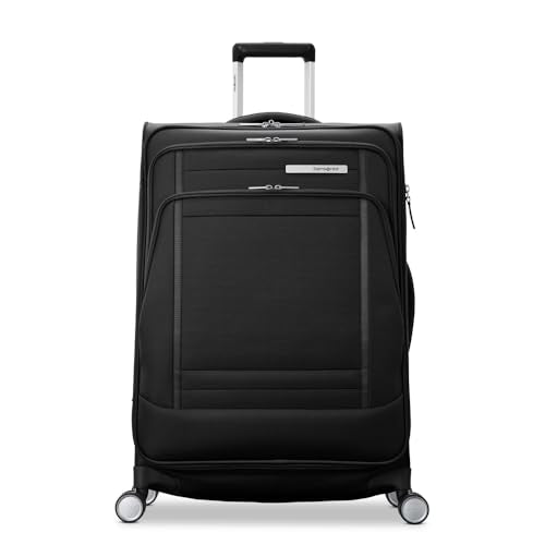 Samsonite UpLIFT Lightweight Large Checked Softside 3-Piece Luggage Set with Spinner Wheels - Expandable - Airline-Approved, Polyester Soft Suitcase for Ultra Light Travel - Black - color: Black, size: 3-Piece Set (CO/MD/LG)