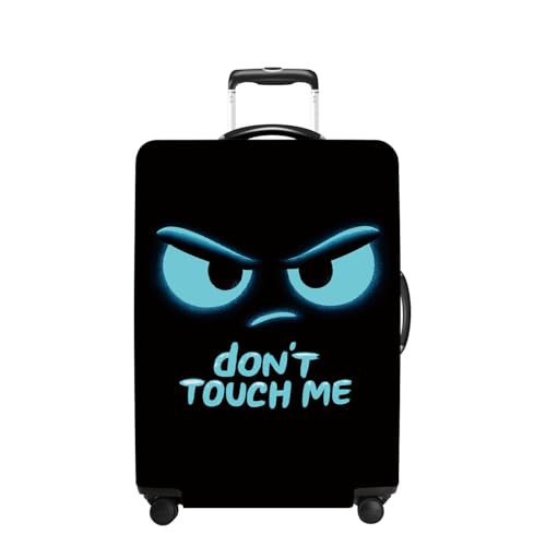 Don't Touch Me Luggage Cover Washable Suitcase Protector Anti-scratch Suitcase cover Fits 20-22 Inch Luggage S - color: Don't Touch Me, size: S(20-22inch suitcase)