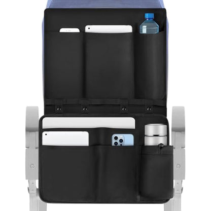 Linkidea Airplane Tray Table Cover with Under Desk Attachment Set, Travel Accessories for Seat Back Organize & Personal Item Storage, Washable Flight Accessories with Water Bottle Holder