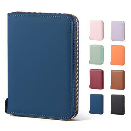 CoBak Passport Holder Cover with Safe Zipper Closure - color: Dark Blue