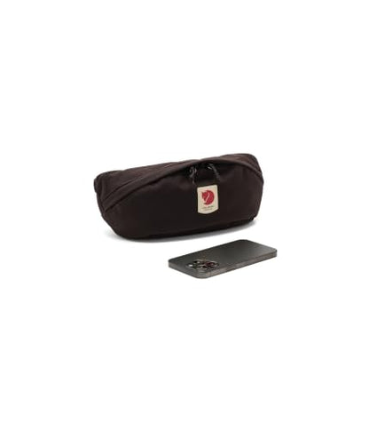 Fjällräven Ulvo Hip Pack Medium - Waterproof Bergshell Fabric, Durable Storage, Adjustable Belt- Hiking, Travel - color: Black Oak