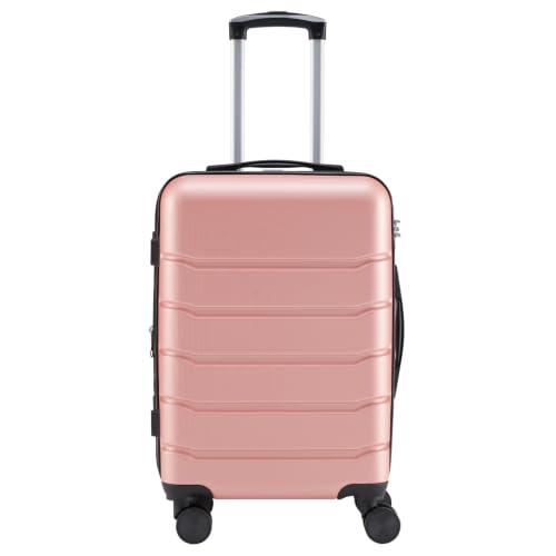 NEWBULIG 20 Inch Carry On Luggage, Suitcase with Spinner Wheels - color: Pink, size: 20 Inch