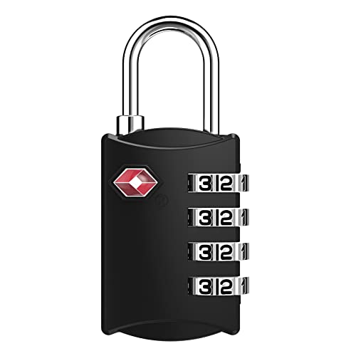 ZHEGE TSA Approved Luggage Lock for Train Travel (1 Pack, Black) - color: Black, 1P