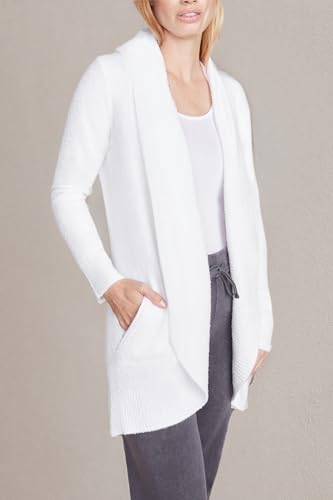 Barefoot Dreams® CozyChic Lite® Circle Cardi - color: Sea Salt, size: Large