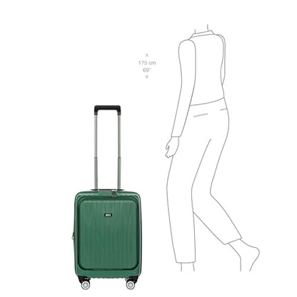 Bric's Cervia 2pc Hardside Expandable Luggage Set, 360° Spinner Wheels, Lightweight Checked Suitcase, TSA-Approved Locks, Durable, (21”/ 30”), Dark Emerald Green - color: Dark Emerald Green, size: 2 Piece Set (21 with Front Pocket / 30)