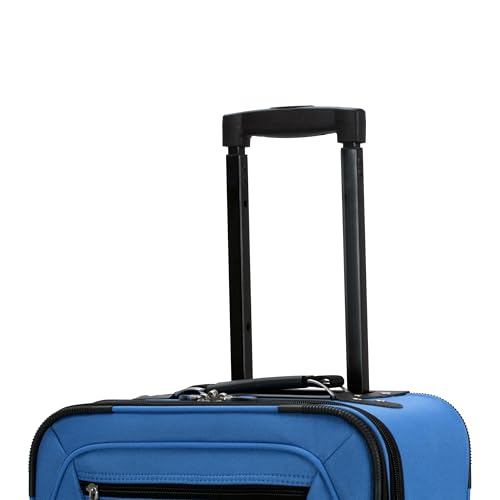 Rockland Pasadena Expandable Spinner Carry-on 19", Blue - color: Blue