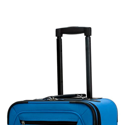 Rockland Pasadena Expandable Spinner Carry-on 19", Blue - color: Blue