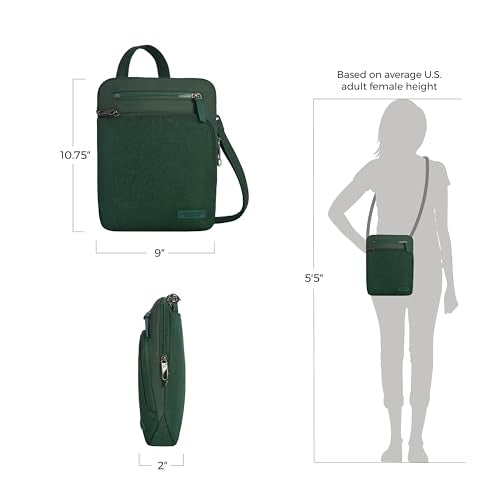Travelon Anti-Theft Metro Small Crossbody - color: Forest Heather