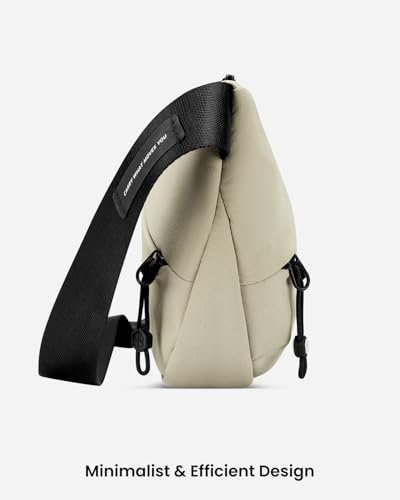Flux 2L Sling Chest Bag with RFID Blocking Crossbody for Men Women - color: Khaki