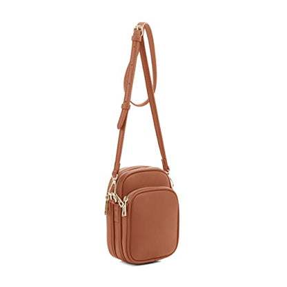 Mali+Lili, Josie Triple Zip Crossbody Bag - color: Tan
