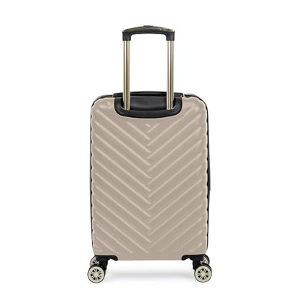 Kenneth Cole REACTION Madison Square Lightweight Hardside Chevron Expandable Spinner Luggage, Taupe, 2-Piece Set (20" & 28") - color: Taupe, size: 2-Piece Set (20" & 28")