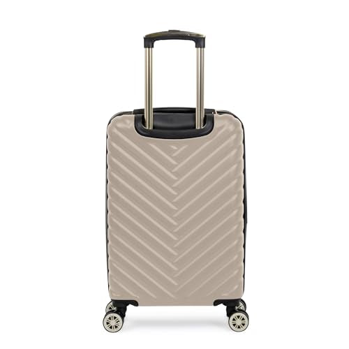 Kenneth Cole REACTION Madison Square Lightweight Hardside Chevron Expandable Spinner Luggage, Taupe, 2-Piece Set (20" & 28") - color: Taupe, size: 2-Piece Set (20" & 28")
