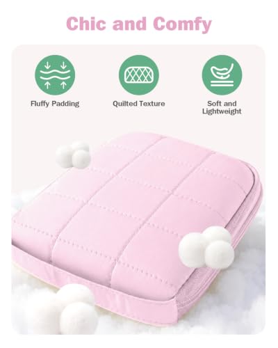 Travel Jewelry Case with Necklace Holder, Earring and Ring Organizer, Pink - color: Pink