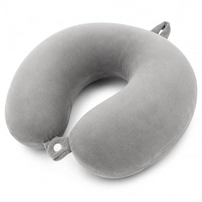 RAINFLOW Airplane Neck Pillow - Memory Foam Travel Pillow for Sleeping Grey - color: Grey
