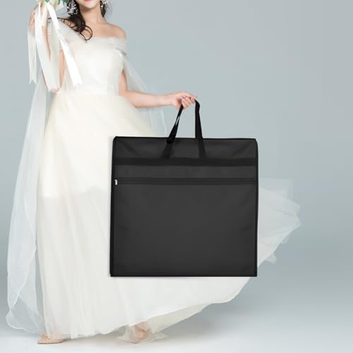 KEEGH Wedding Dress Garment Bag, Bridal Bag for Gowns 72 in, Black - color: Black