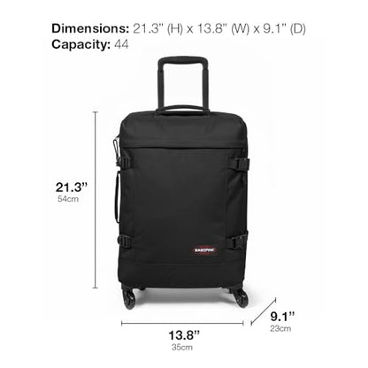 EASTPAK TRANS4 S – 44L Small Cabin Wheeled Luggage, Two Compartments, TSA Lock, 360° Spinner Wheels, and Telescopic Handle, Ultra Marine - color: Ultra Marine, size: 44 Liter Carry On