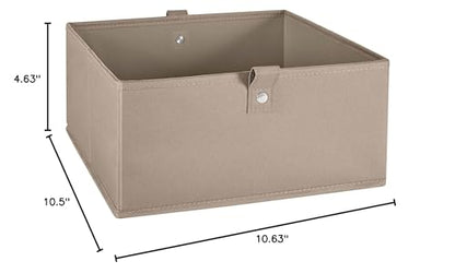 RiverRidge Folding Storage Bins - 6-Pack of 5in Tall Taupe Cubes - color: 6 Taupe Bins