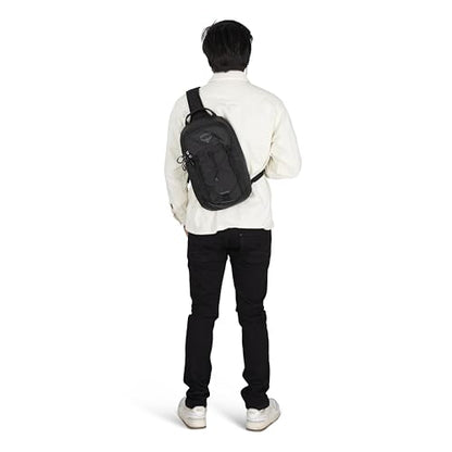 Osprey Quasar Shoulder Sling Bag, Black OS | commuter backpack, everyday bag, campus pack, laptop carry, laptop sleeve, work school travel, crossbody carry, Black color - color: Black