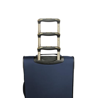 Kenneth Cole REACTION Chelsea 2-Piece Bundle - 20" Chevron Expandable 8-Wheel Carry-On Suitcase & Matching 15" Laptop Backpack, Navy - color: Navy, size: 2-Piece Bundle (Carry On + Backpack)