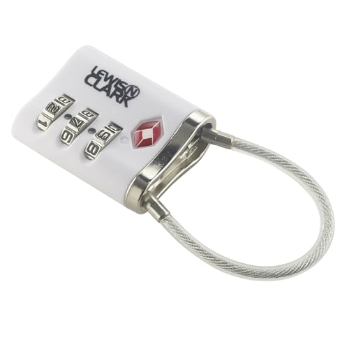 Lewis N. Clark Travelsentry 3-Dial Combo Lock with Keys, White, One Size - color: White