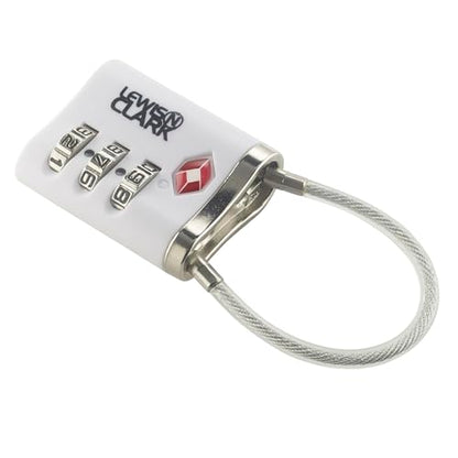 Lewis N. Clark Travelsentry 3-Dial Combo Lock with Keys, White, One Size - color: White