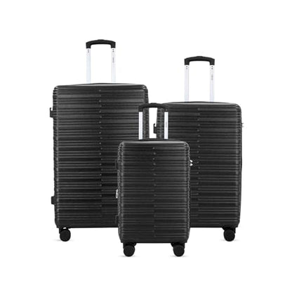 IZOD Romeo 3 Piece Expandable Hardside Luggage Set, Black - color: Black, size: 3 Piece Set