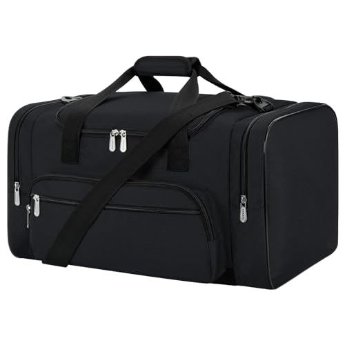 Sports Duffel Bag 26 Inch Travel Gym Duffle, Black - color: Black, size: 26 inch