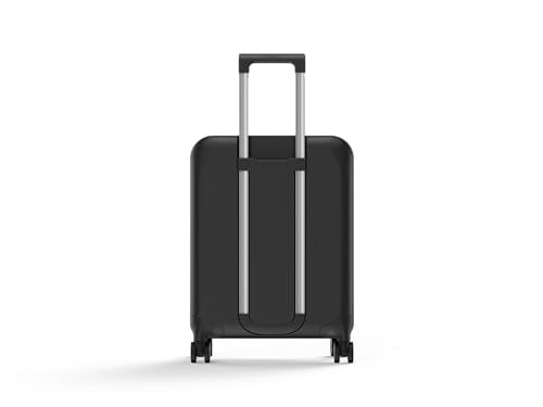 ROLLINK Foldable Flex 360 Carry-On Suitcase 21” – Hardshell Luggage, Double Spinner Wheels, TSA Lock, Lightweight & Durable Travel Case – Scratch, Water & Impact Resistant (Black) - color: Black, size: Carry-On International 21-Inch