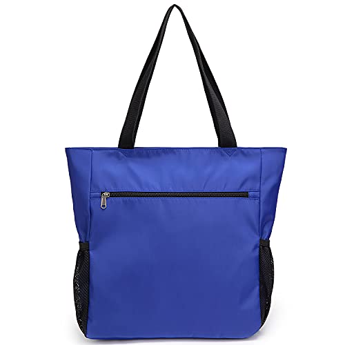 ETidy Large Capacity Foldable Tote Bag With Zipper - color: Blue