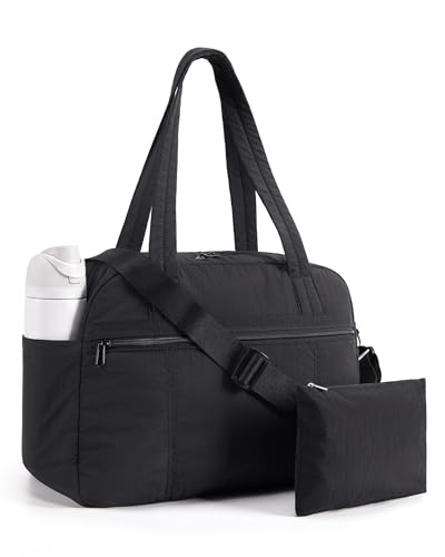 LIGHT FLIGHT Personal Item Travel Bag, Gym Bag for Women, Weekender Duffel - color: Black