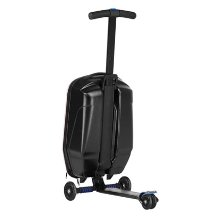 Scooter Luggage for Kids, Ride On Suitcase, Lightweight Foldable Luggage - color: Light Pink