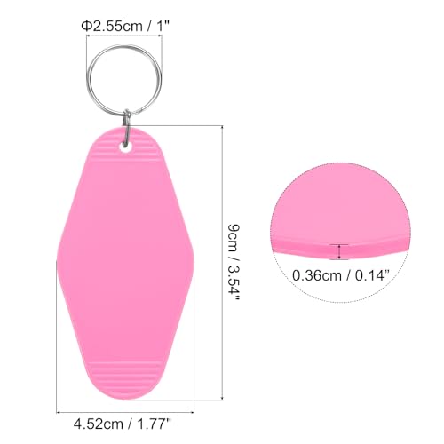 uxcell Hotel Keychains Blank Plastic - color: Pink