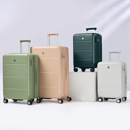 Hanke Carry On Luggage 22x14x9 Airline Approved Hardside 20 Inch Suitcase - color: Bamboo Green, size: 20 Inch EXT
